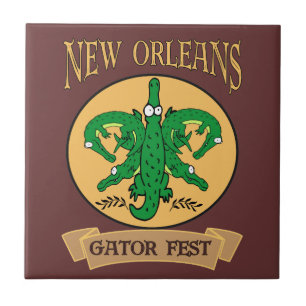 New Orleans Gator Fest Kakelplatta