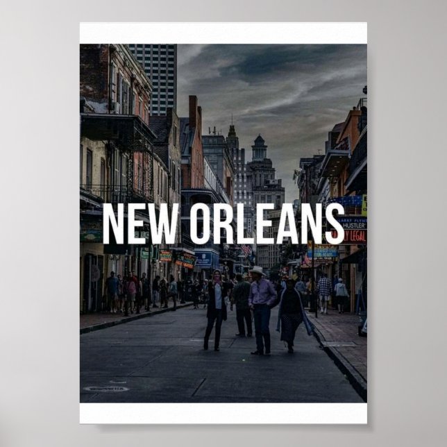 New Orleans-gatubildeframtryck | Levande Stad Poster (Framsidan)