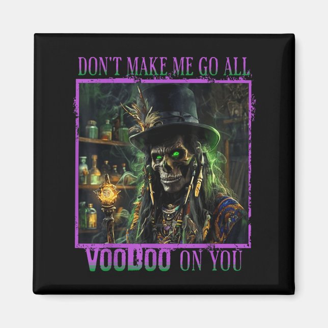 New Orleans Ghost Tour Y Priest Voodoo Mardi Gras  Magnet (Framsidan)