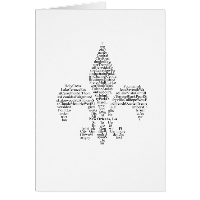 New Orleans grannskapar Hälsningskort (Framsidan)