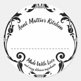 New Orleans Grillwork Cooking Baking Runt Klistermärke