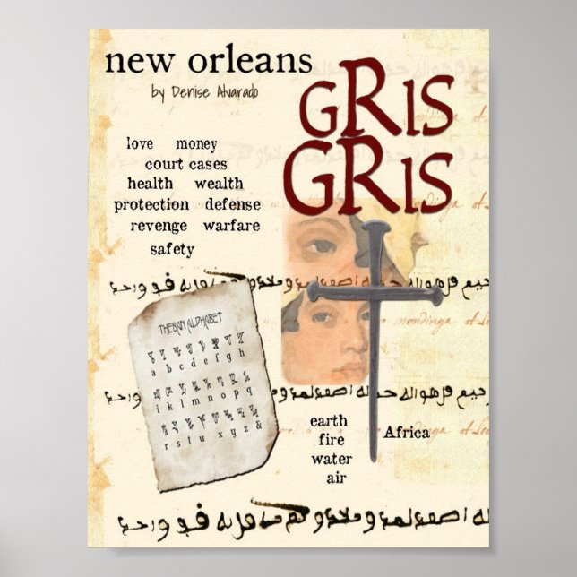 New Orleans Gris Gris Poster (Framsidan)