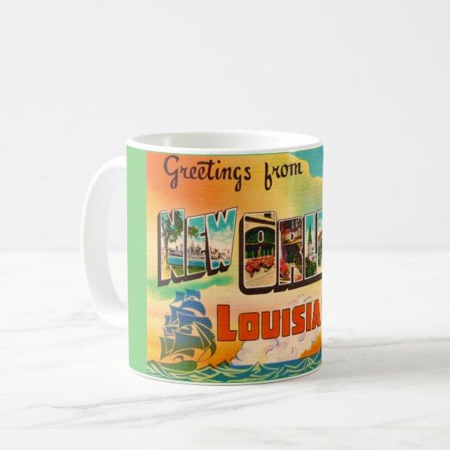 New Orleans Hälsning  Kaffemugg (Framsida vänster)