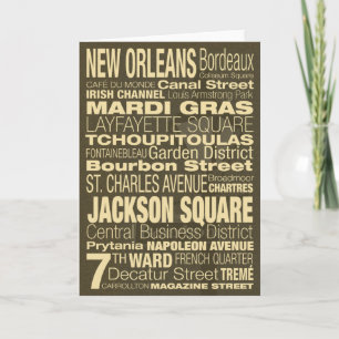New Orleans hälsningkort Kort