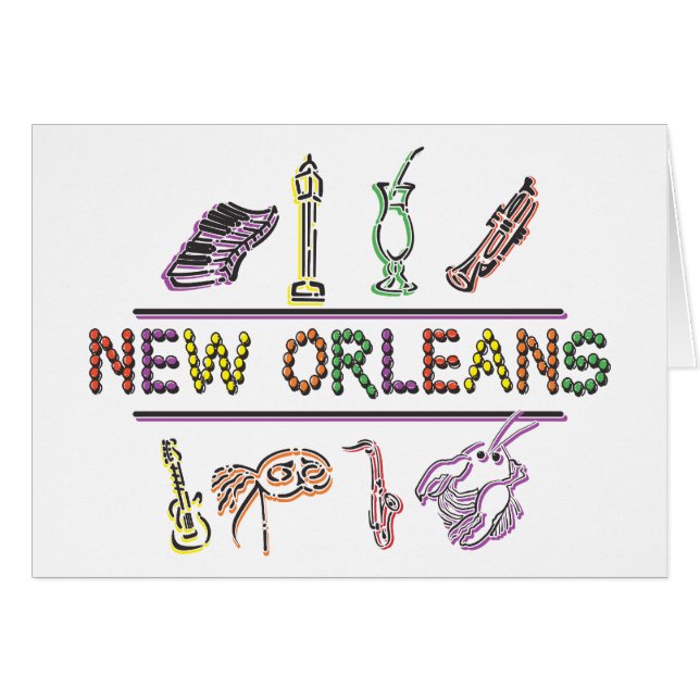 New Orleans Hälsningskort (Framsidan Horizontal)