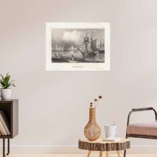 New Orleans hamn med Tall-Fraktaser i hamn Poster