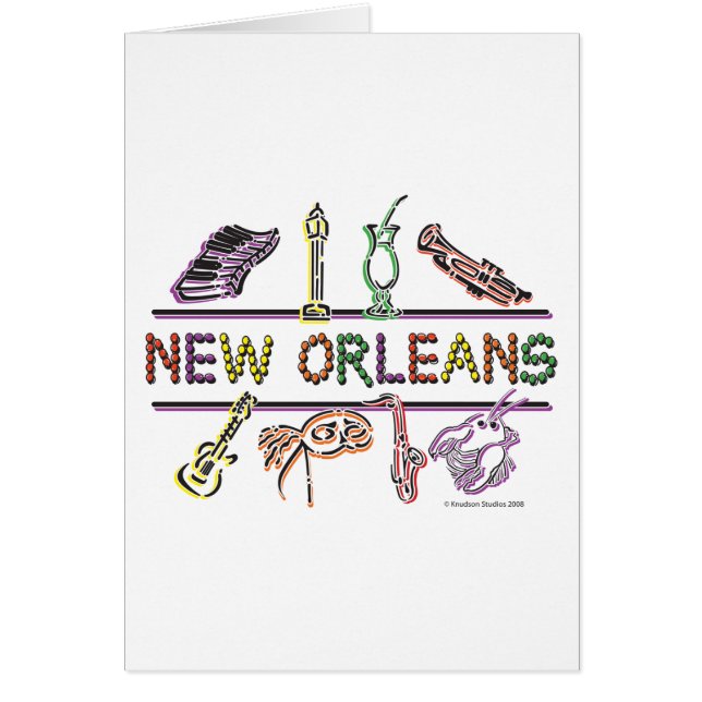 New-Orleans-ICONS-kopia Hälsningskort (Framsidan)