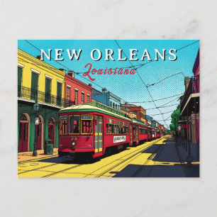 New Orleans-inspirerad urban konst Vykort