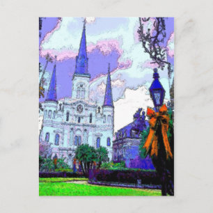 New Orleans Jackson Square vid jul Helg Vykort