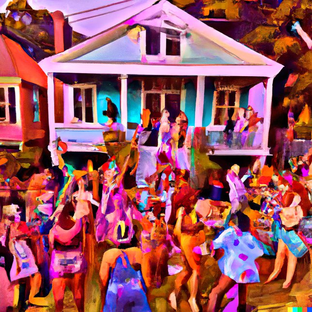 New Orleans Jazz Festival Street After Party Vykort (Skapare uppladdad)