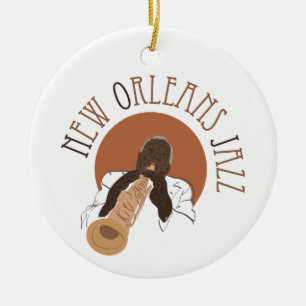 New Orleans Jazz Julgransprydnad Keramik