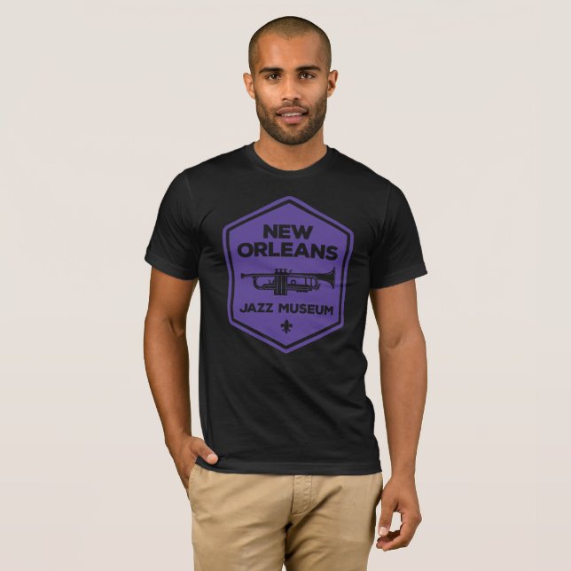 New Orleans Jazz Museum®Trumpet (lila) T-shirt (Hel framsida)