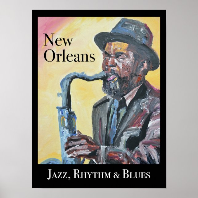 New Orleans Jazz, Rhythm & Blues Poster (Framsidan)