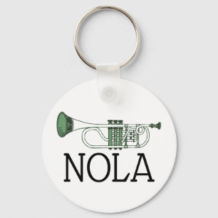 New Orleans Jazz Trumpet Keychain Nyckelring