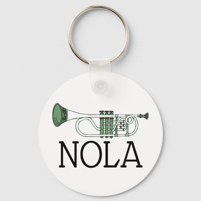 New Orleans Jazz Trumpet Keychain Nyckelring (Framsida)