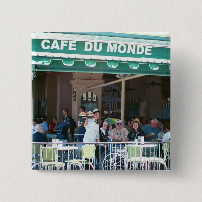 New Orleans kaffe och Beignets Knapp (Framsida)