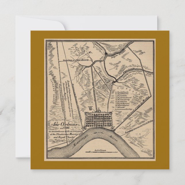 New Orleans Karta 1770 (Framsida)