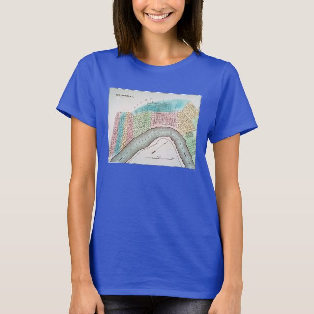 New Orleans Karta, 1837 T-shirt (Framsida)