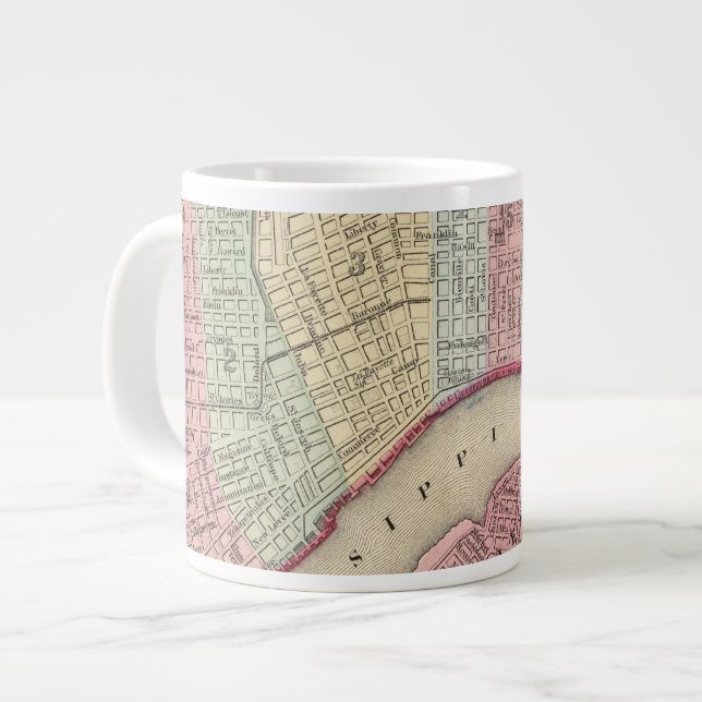 New Orleans-karta av Mitchell Jumbo Mugg (Framsida vänster)