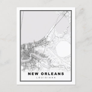 New Orleans Karta Helg Vykort