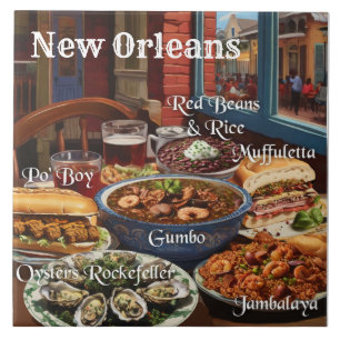 New Orleans kök maträtter och rätter Kök Kakelplatta