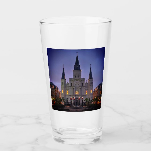New Orleans, LA Cathedral Basilica, Jackson Square Glaskopp (Framsida)