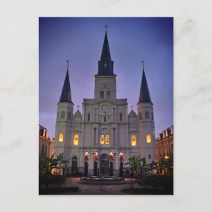 New Orleans, LA Cathedral Basilica, Jackson Square Vykort