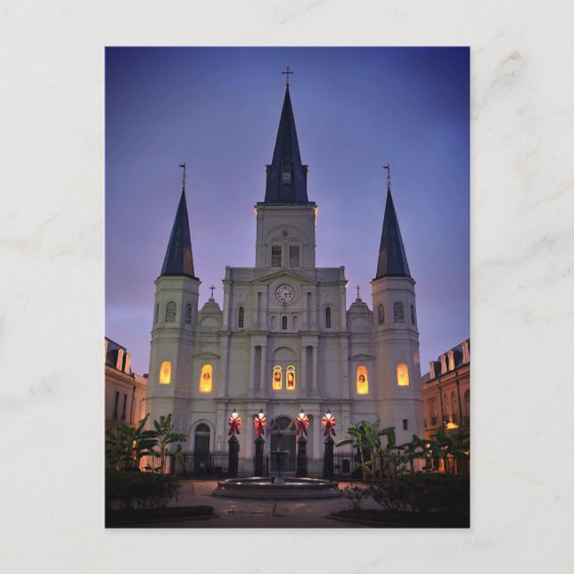 New Orleans, LA Cathedral Basilica, Jackson Square Vykort (Framsida)
