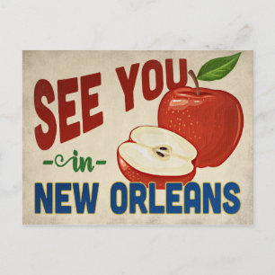 New Orleans Louisiana Apple - Vintage resor Vykort