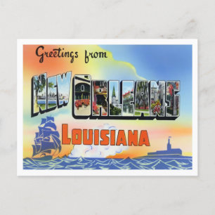 New Orleans, Louisiana Big Brev vycard Vykort