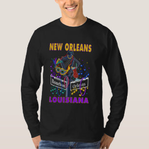 New Orleans Louisiana Bourbon Street Halvmåne stad T Shirt