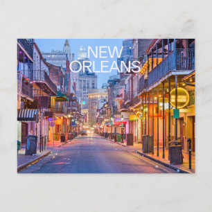 New Orleans Louisiana Bourbon Street Natt Vykort