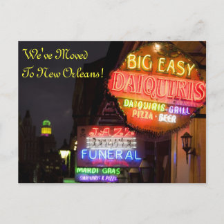 New Orleans Louisiana Byte av Adress Meddelande Vykort