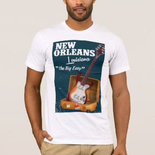 New Orleans Louisiana Elgitarr affisch T Shirt