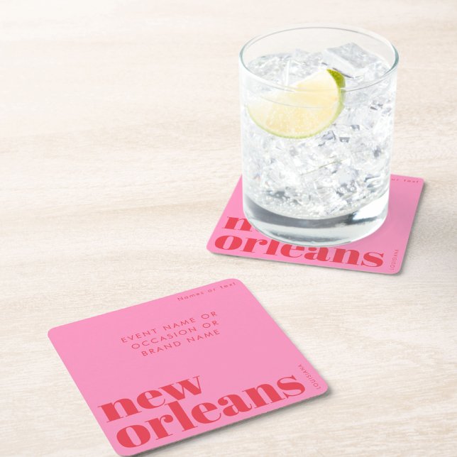 New orleans Louisiana fest Papper Coaster Underlägg Papper Kvadrat (Skapare uppladdad)
