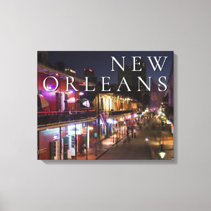 New Orleans, Louisiana Franska kvarteren Canvastryck