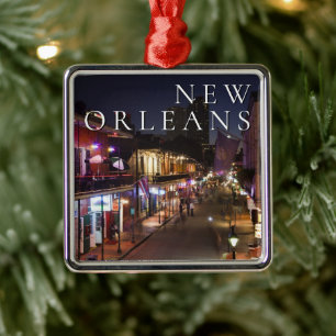 New Orleans, Louisiana   Franska kvarteret Julgransprydnad Metall