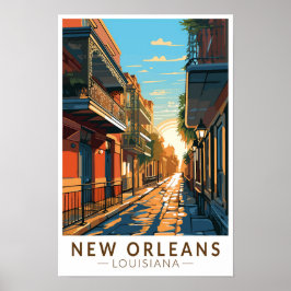 New Orleans Louisiana Franska kvarteret Resa Konst Poster
