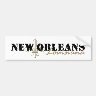New Orleans Louisiana guld Bildekal