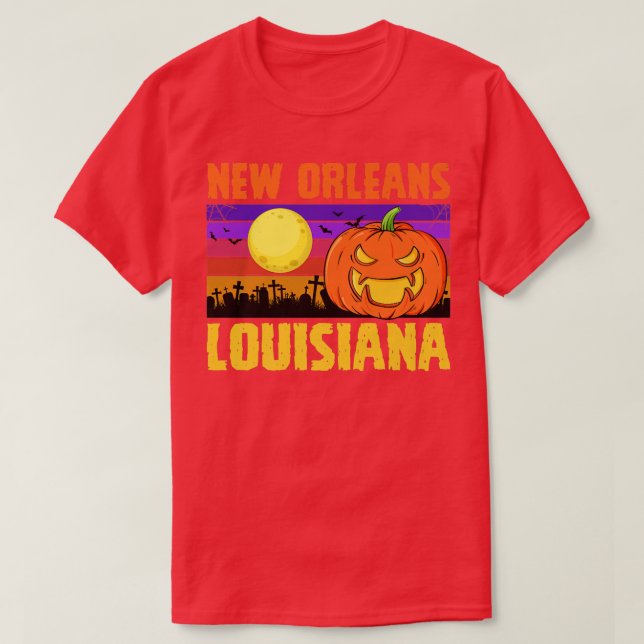 New Orleans Louisiana Happy halloween Party T Shirt (Design framsida)