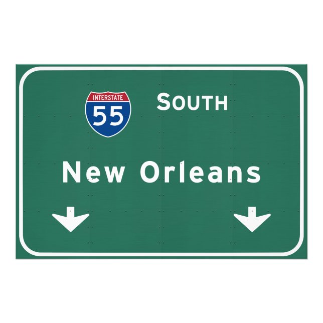 New Orleans Louisiana Interstate Highway Freeway : Fototryck (Framsidan)