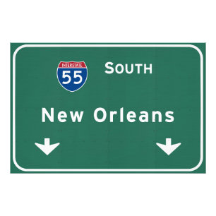 New Orleans Louisiana Interstate huvudvägmotorvä Fototryck