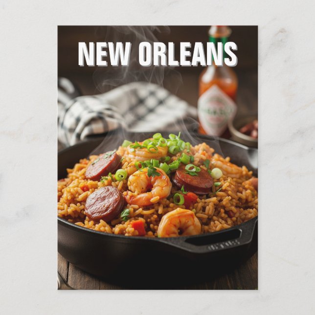 New Orleans Louisiana Jambalaya Helg Vykort (Framsida)