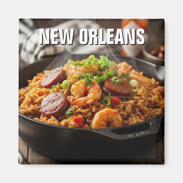 New Orleans Louisiana Jambalaya Magnet (Framsidan)