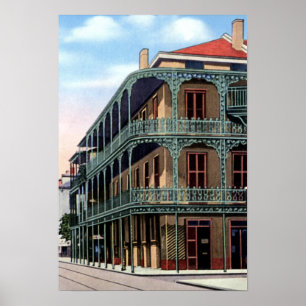New Orleans Louisiana kunglig gataIronwork Poster