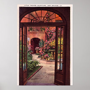 New Orleans Louisiana lite teaterborggård Poster