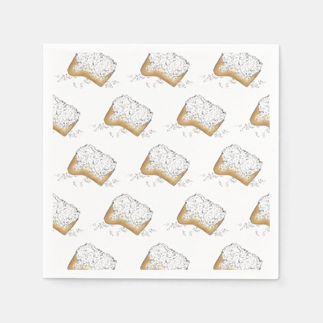 New Orleans Louisiana NOLA Sugary Beignet Pastry Pappersservett (Framsidan)