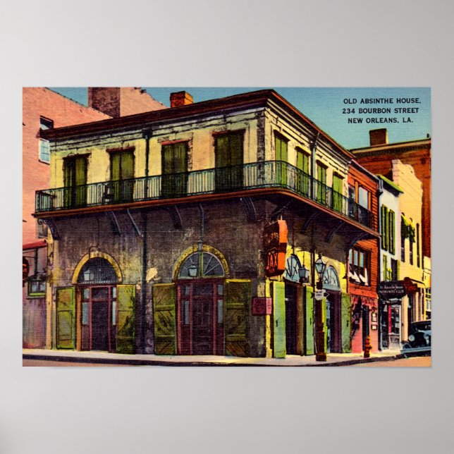 New Orleans Louisiana Old Absinthe House Poster (Framsidan)