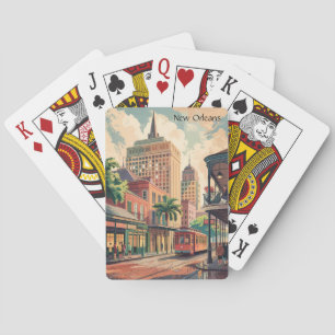 New Orleans Louisiana Painting Vintage resor Casinokort