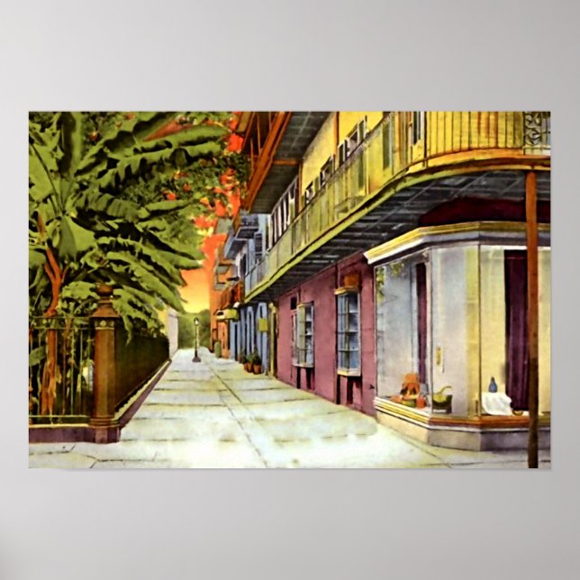 New Orleans Louisiana Pirater Alley Fransk Quarter Poster (Framsidan)